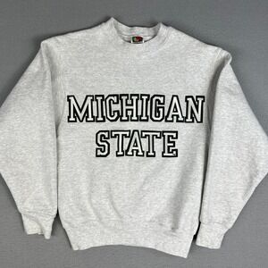 VTG‎ Michigan State Sweatshirt Mens Small Fruit of the Loom Super Cotton USA